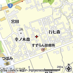 秋田県にかほ市平沢行ヒ森10-21周辺の地図