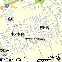 秋田県にかほ市平沢行ヒ森10-10周辺の地図
