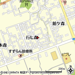 秋田県にかほ市平沢行ヒ森16-22周辺の地図