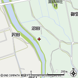 秋田県にかほ市三森沼田周辺の地図