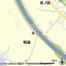 秋田県横手市平鹿町醍醐明通周辺の地図