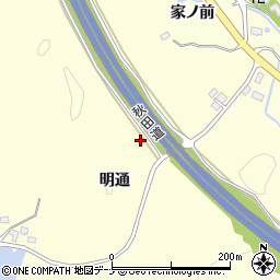秋田県横手市平鹿町醍醐（明通）周辺の地図
