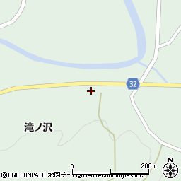 秋田県由利本荘市東由利舘合長泥周辺の地図