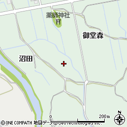 秋田県にかほ市三森御堂森周辺の地図