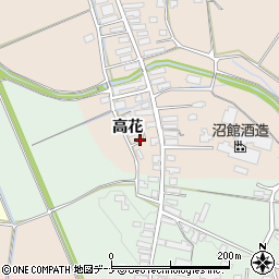 秋田県横手市雄物川町今宿高花74周辺の地図