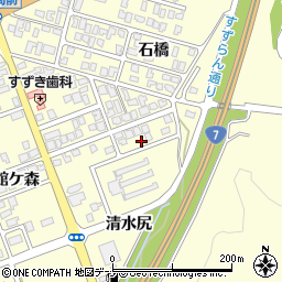 秋田県にかほ市平沢清水尻30-24周辺の地図