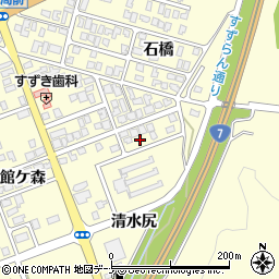 秋田県にかほ市平沢清水尻30-28周辺の地図