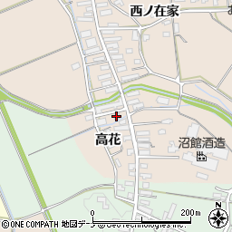 秋田県横手市雄物川町今宿高花80周辺の地図