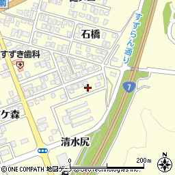 秋田県にかほ市平沢清水尻30-15周辺の地図
