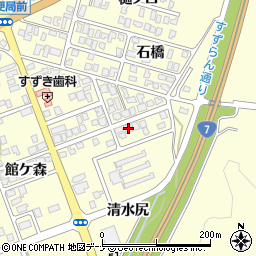 秋田県にかほ市平沢清水尻30-22周辺の地図