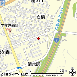秋田県にかほ市平沢清水尻30周辺の地図