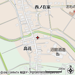 秋田県横手市雄物川町今宿高花93周辺の地図