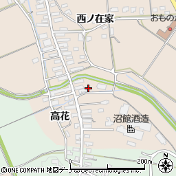 秋田県横手市雄物川町今宿高花88周辺の地図