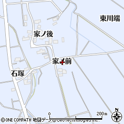 秋田県横手市平鹿町中吉田家ノ前周辺の地図