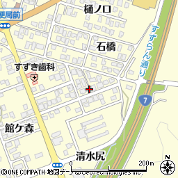 秋田県にかほ市平沢清水尻30-2周辺の地図