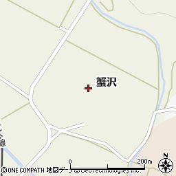 秋田県由利本荘市蟹沢山本周辺の地図