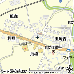 秋田県にかほ市平沢（舟橋）周辺の地図