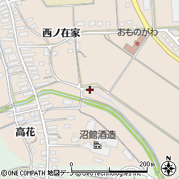 秋田県横手市雄物川町今宿高花198周辺の地図