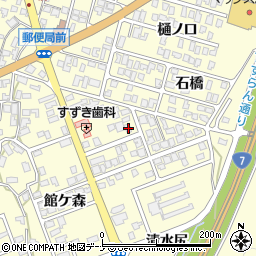 秋田県にかほ市平沢清水尻111-11周辺の地図