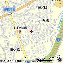 秋田県にかほ市平沢清水尻111-18周辺の地図