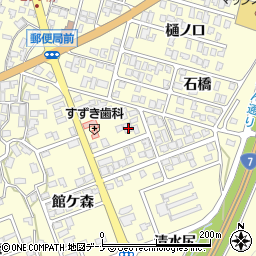 秋田県にかほ市平沢清水尻111-12周辺の地図