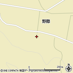 秋田県由利本荘市川西野際38周辺の地図