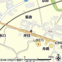 秋田県にかほ市平沢（坪貝）周辺の地図