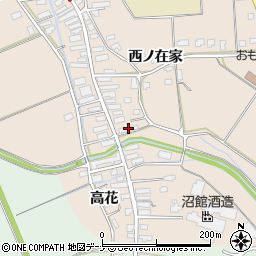 秋田県横手市雄物川町今宿高花141周辺の地図