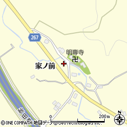 秋田県横手市平鹿町醍醐家ノ前周辺の地図