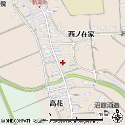 秋田県横手市雄物川町今宿高花146周辺の地図