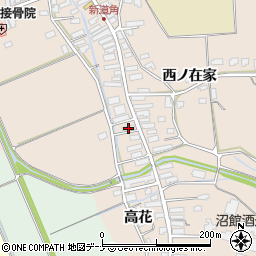 秋田県横手市雄物川町今宿高花149周辺の地図