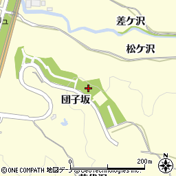 秋田県にかほ市平沢団子坂周辺の地図