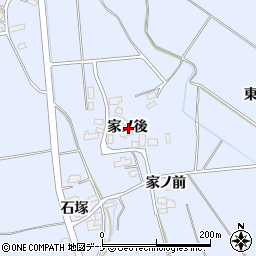 秋田県横手市平鹿町中吉田家ノ後周辺の地図