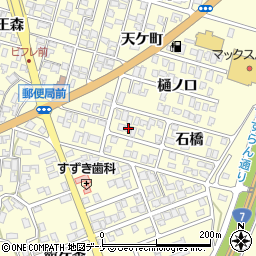 秋田県にかほ市平沢石橋1-12周辺の地図