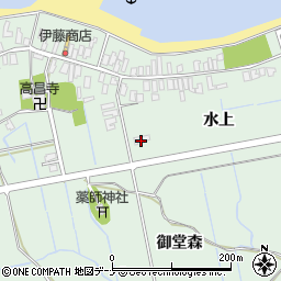 秋田県にかほ市三森水上周辺の地図