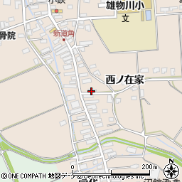 秋田県横手市雄物川町今宿高花164周辺の地図