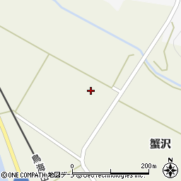 秋田県由利本荘市蟹沢釜ケ渕周辺の地図