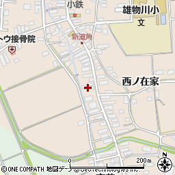 秋田県横手市雄物川町今宿高花166周辺の地図