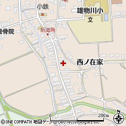 秋田県横手市雄物川町今宿高花171周辺の地図