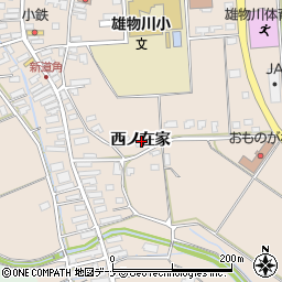 秋田県横手市雄物川町今宿西ノ在家周辺の地図