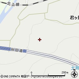 秋田県横手市山内土渕皿木上段周辺の地図