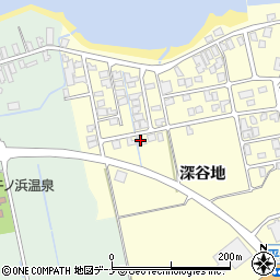 秋田県にかほ市平沢深谷地90-4周辺の地図