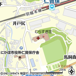 秋田県にかほ市平沢（馬飼森）周辺の地図