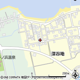 秋田県にかほ市平沢深谷地周辺の地図