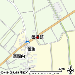 秋田県横手市平鹿町上吉田築掛館周辺の地図