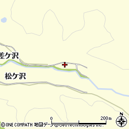 秋田県にかほ市平沢差ケ沢周辺の地図