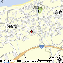 秋田県にかほ市平沢前谷地6周辺の地図