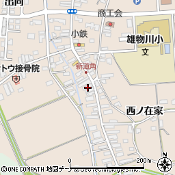 秋田県横手市雄物川町今宿高花181周辺の地図