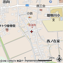 秋田県横手市雄物川町今宿高花182周辺の地図