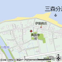秋田県にかほ市三森浜田周辺の地図